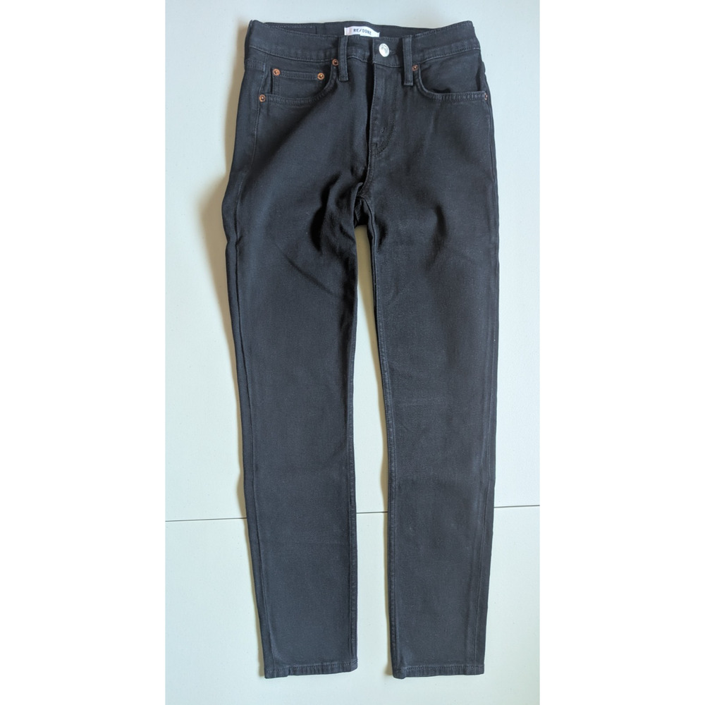 NWOT RE/Done 90s High Rise Skinny Jeans Size 25 Black #9HA61